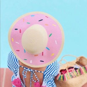 Cupcake dessert treat pink floppy sun hat NWT